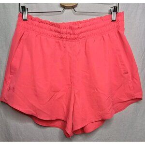 Under Armour Women's UA Vanish 3" Athletic Shorts Size LARGE Hot Pink Coral